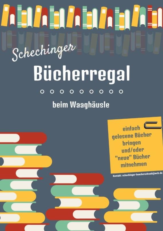 Werbeplakat des Schechinger Bücherschranks Werbeplakat des Schechinger Bücherschranks
