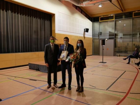 Bürgermeister Stefan Jenninger mit Frau und Landrat Dr. Joachim Bläse