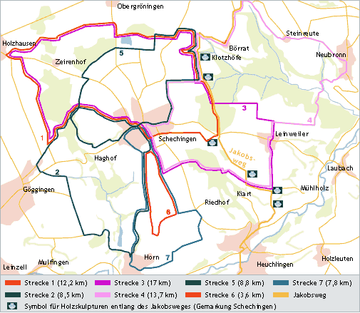 Wanderkarte Schechingen