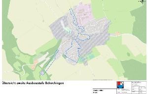 Übersicht der zweiten Ausbaustufe Breitband graue Flecken Schechingen
